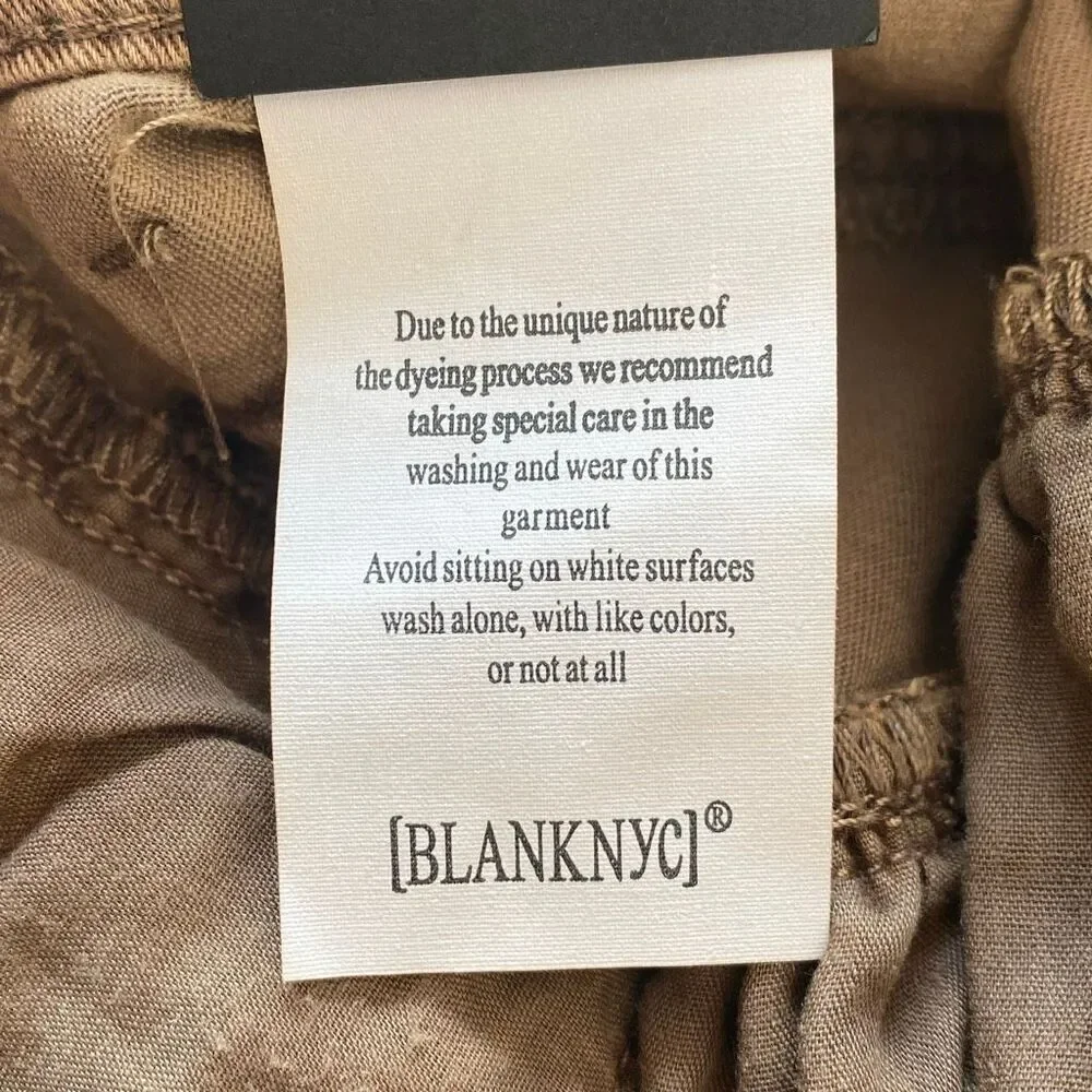 Blank NYC Light Brown Denim Balloon Mini Skirt Size 27 NWT